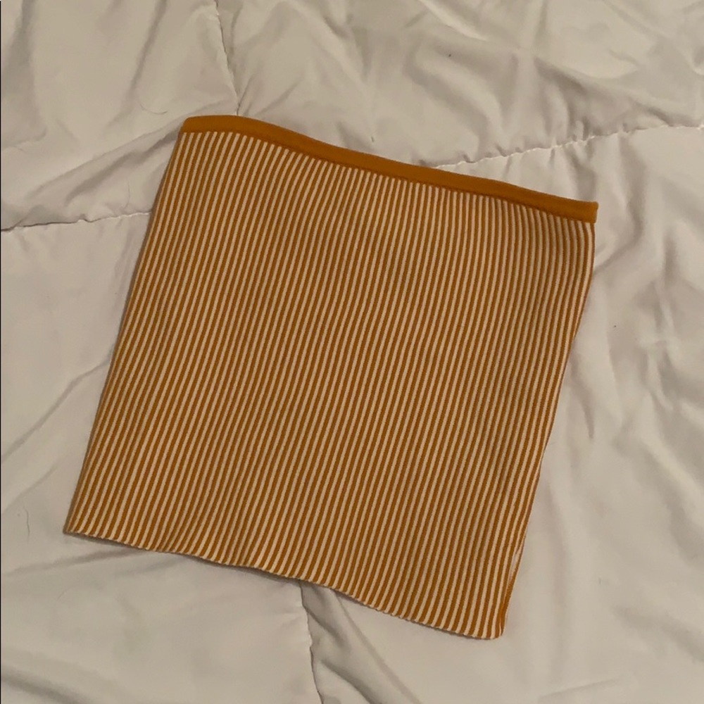 ribbed striped tube top